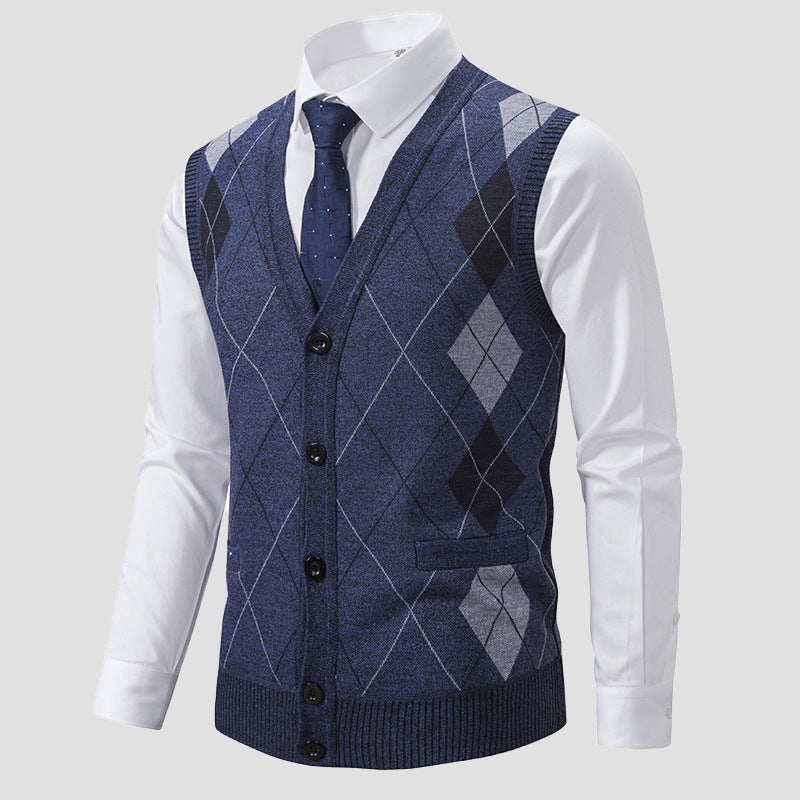 BRAIN™ | Men's Diamond-Knit Lined Vest
