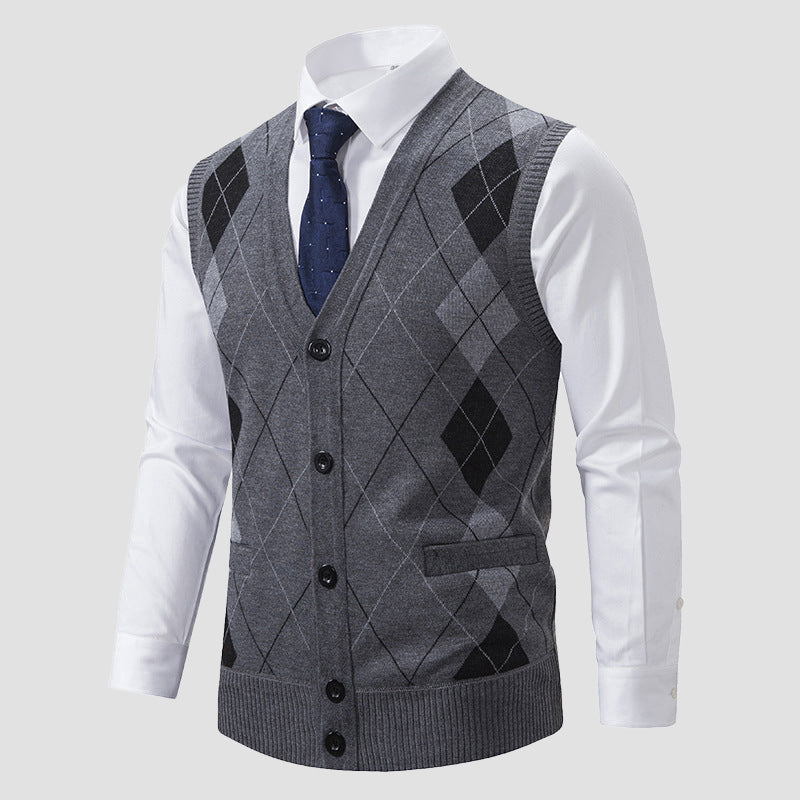 BRAIN™ | Men's Diamond-Knit Lined Vest