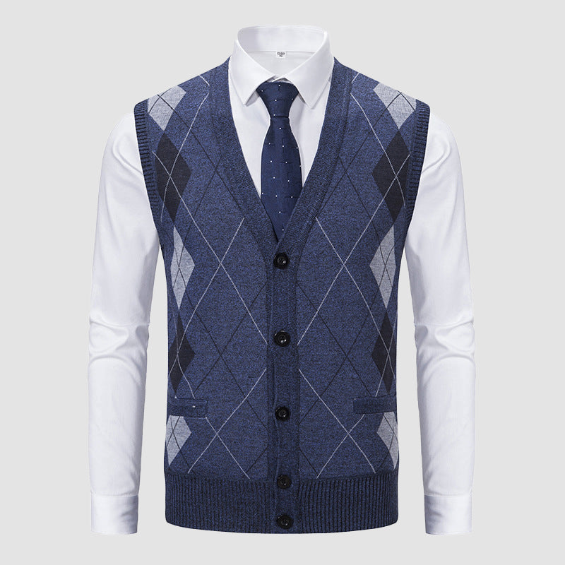 BRAIN™ | Men's Diamond-Knit Lined Vest