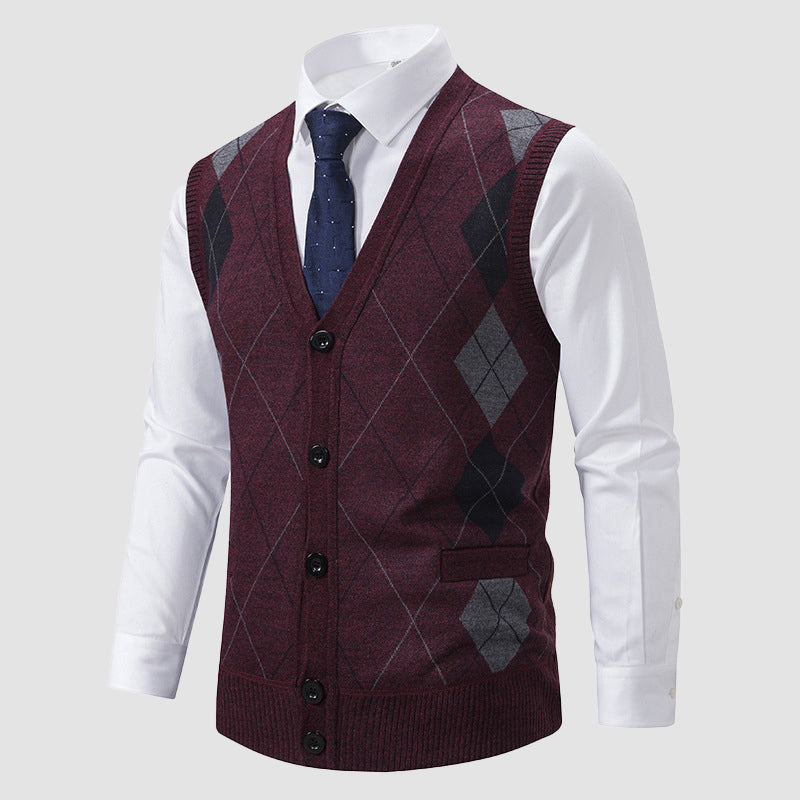 BRAIN™ | Men's Diamond-Knit Lined Vest