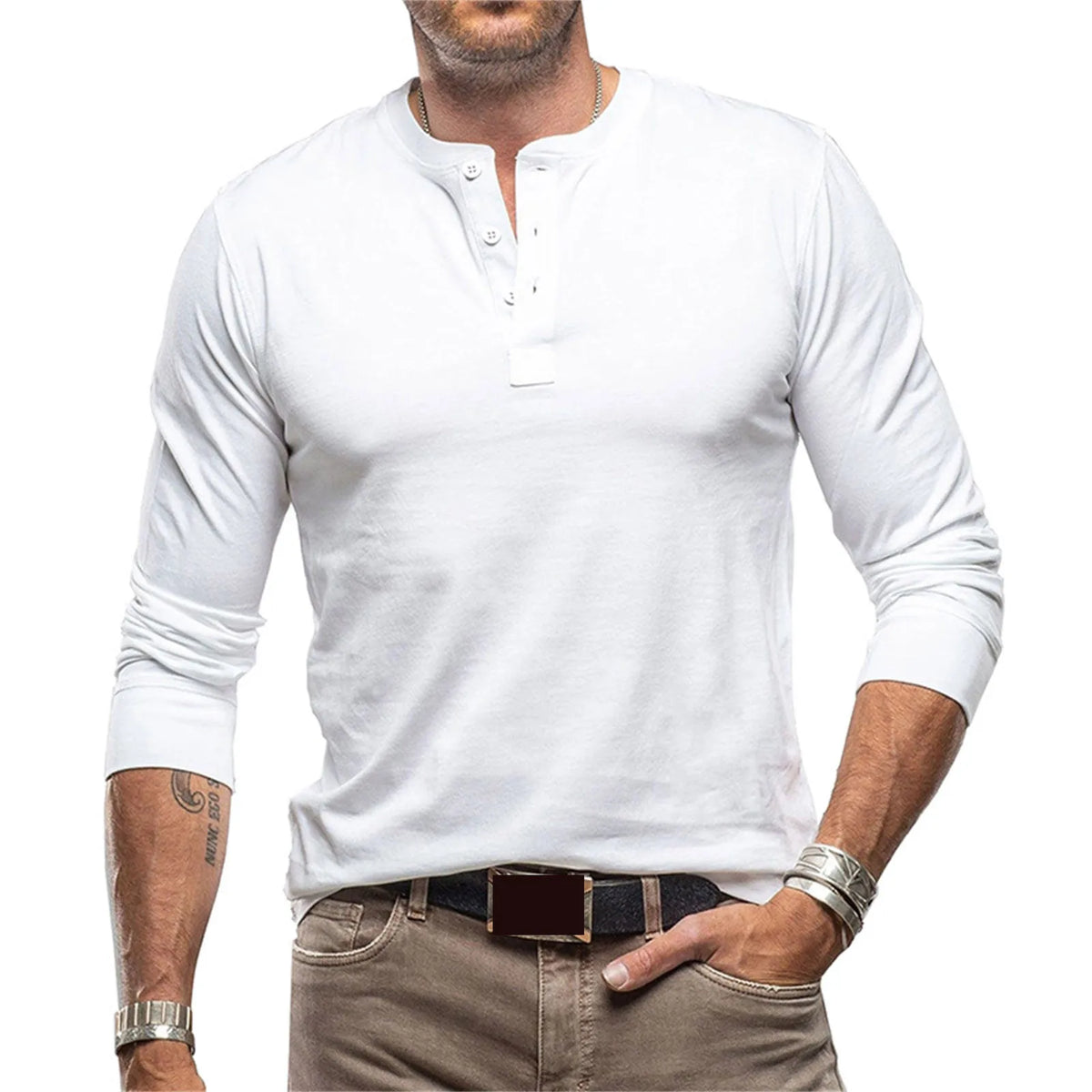 BRIAN™ | Men's Slim-Fit Henley Tee