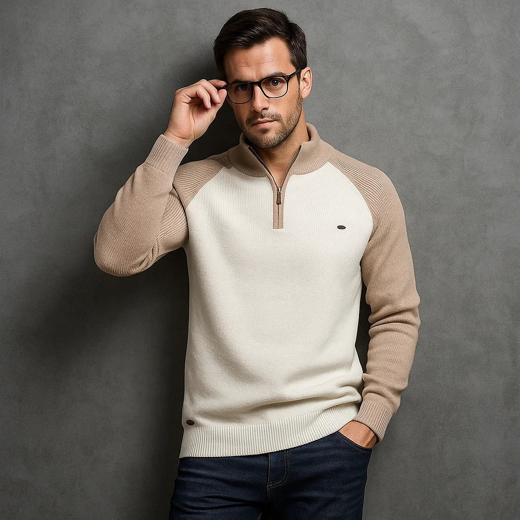 BRAIN™ | QUARTER ZIP SWEATER FOR MEN