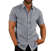 BRAIN™ | Men's Short-Sleeve Linen Shirt