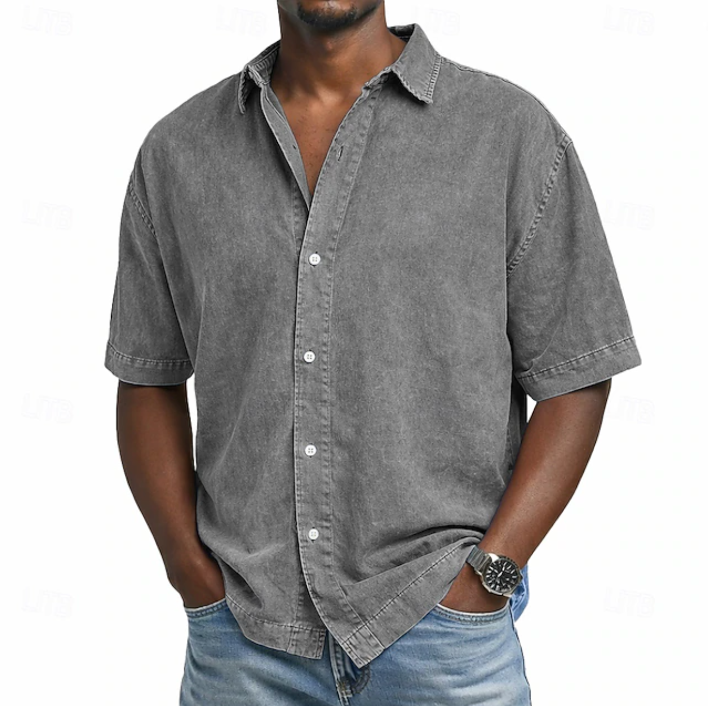 BRAIN™ | Men's Acid Wash Shirt