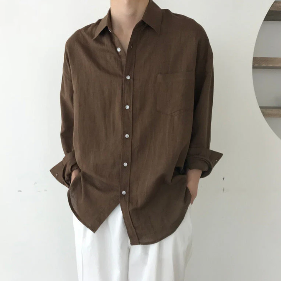 BRAIN™ | Men's Spargi Linen Pocket Shirt