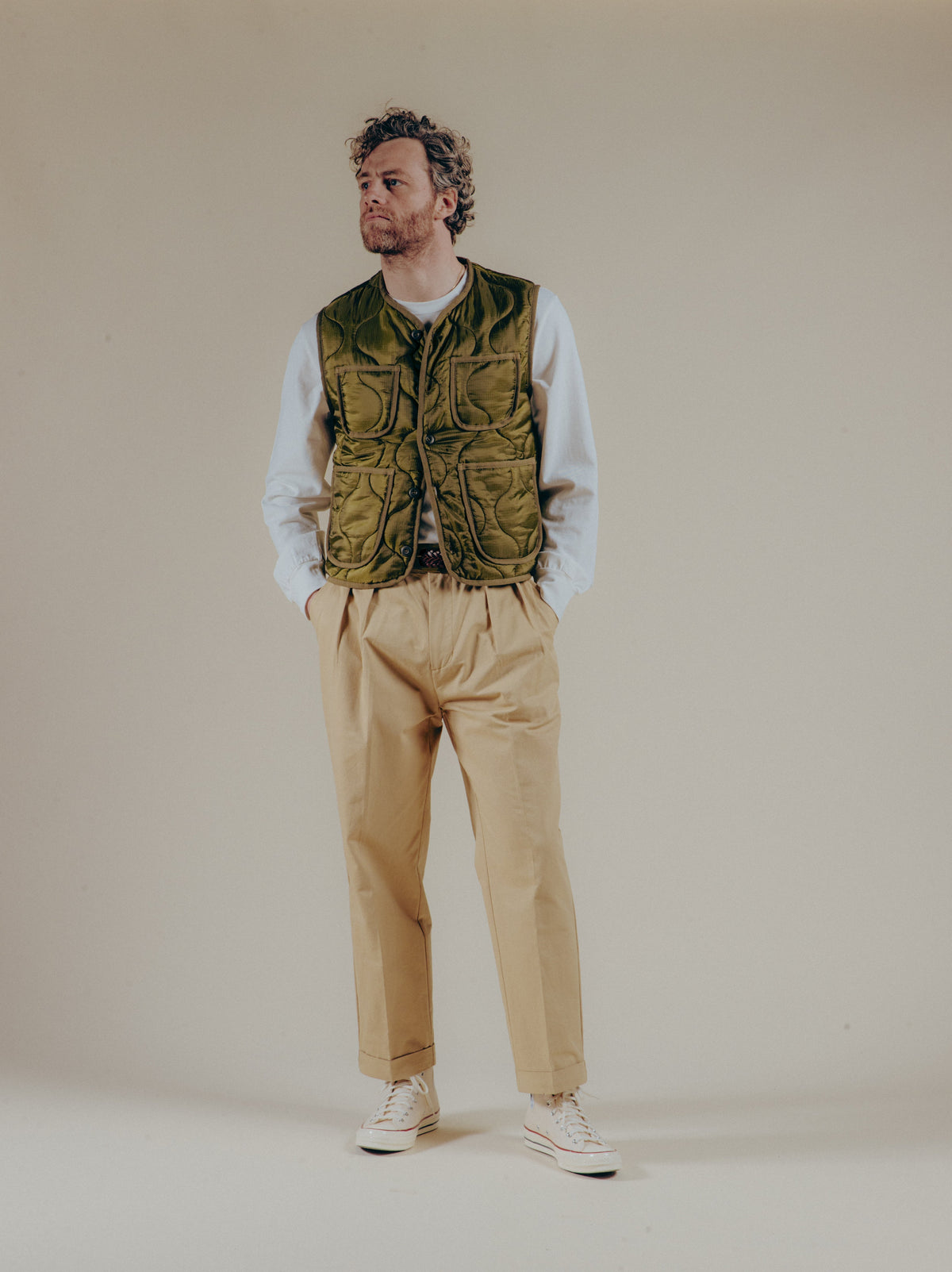 BRIAN™ | The Liner Vest - Military Green