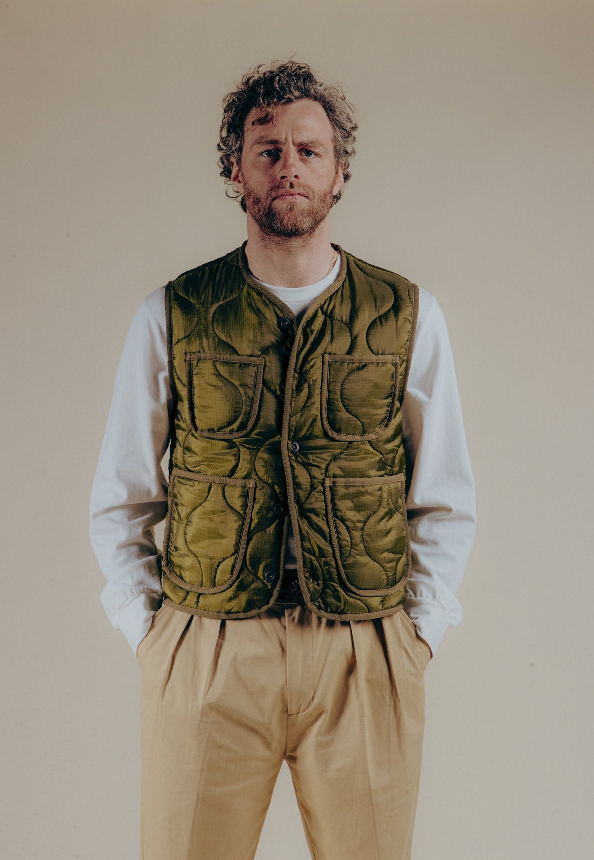 BRIAN™ | The Liner Vest - Military Green