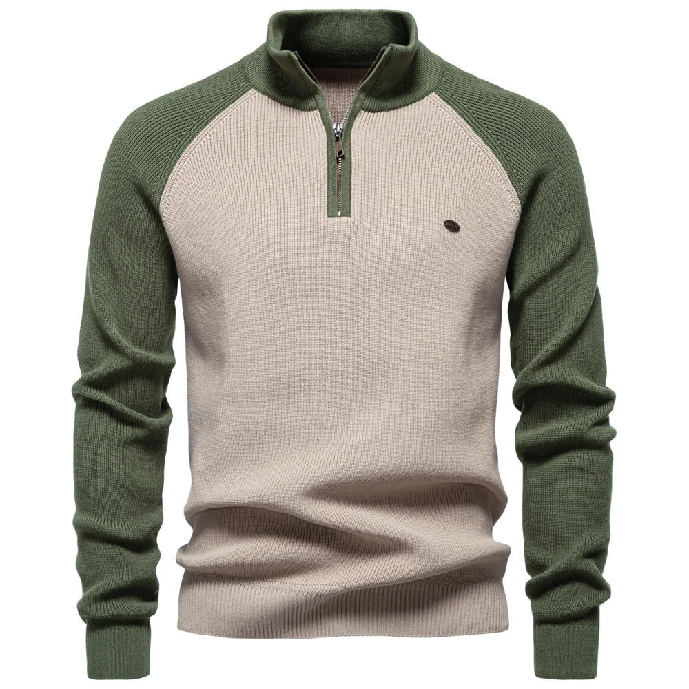 BRAIN™ | QUARTER ZIP SWEATER FOR MEN