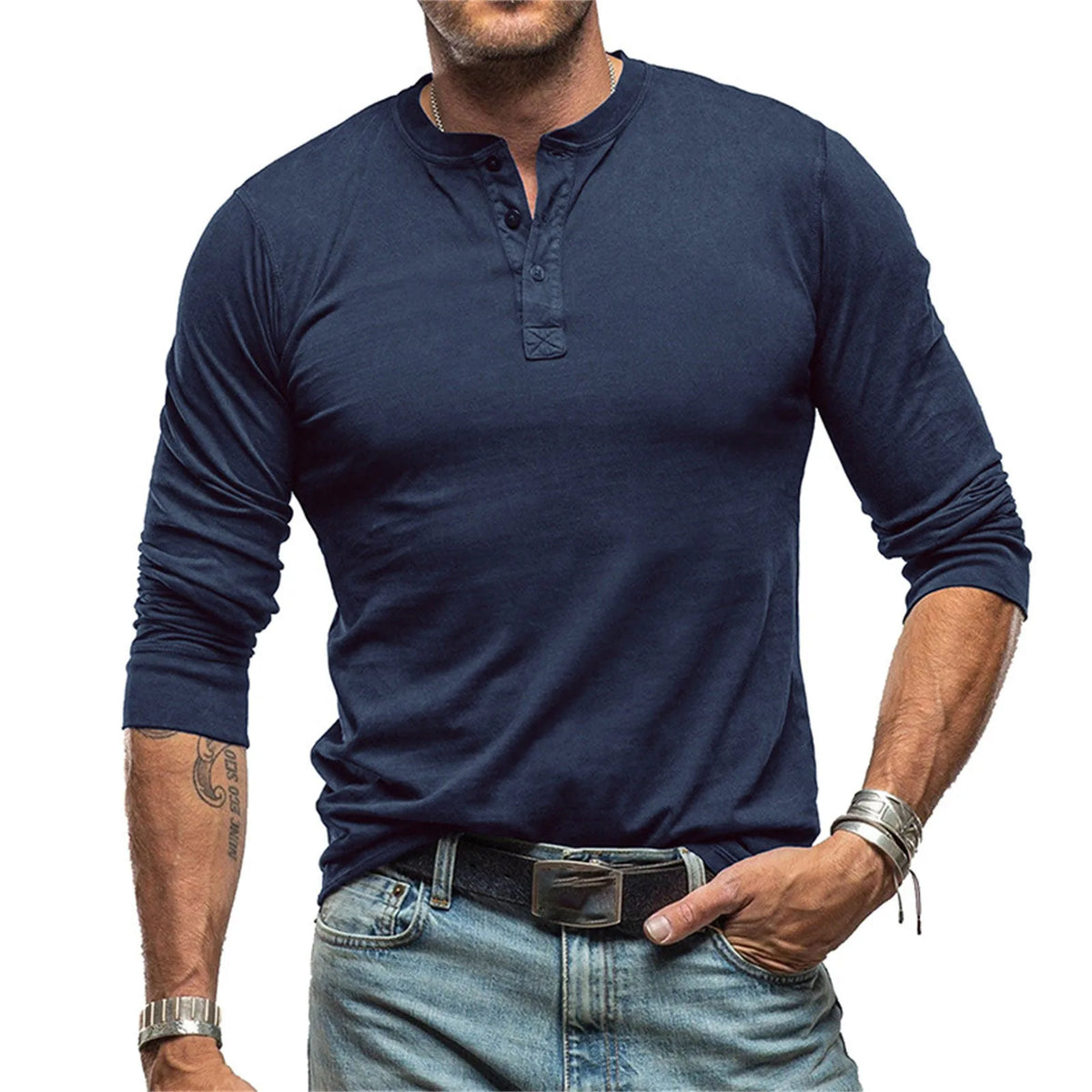 BRIAN™ | Men's Slim-Fit Henley Tee