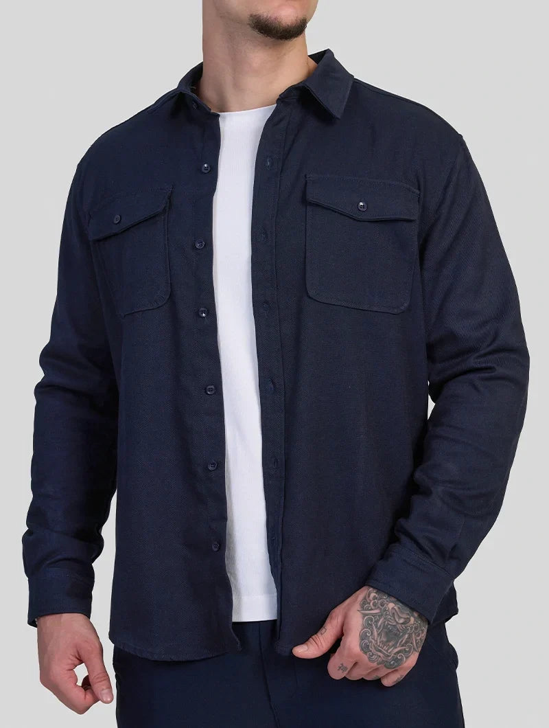 BRIAN™ | Simon Overshirt - Navy Blue