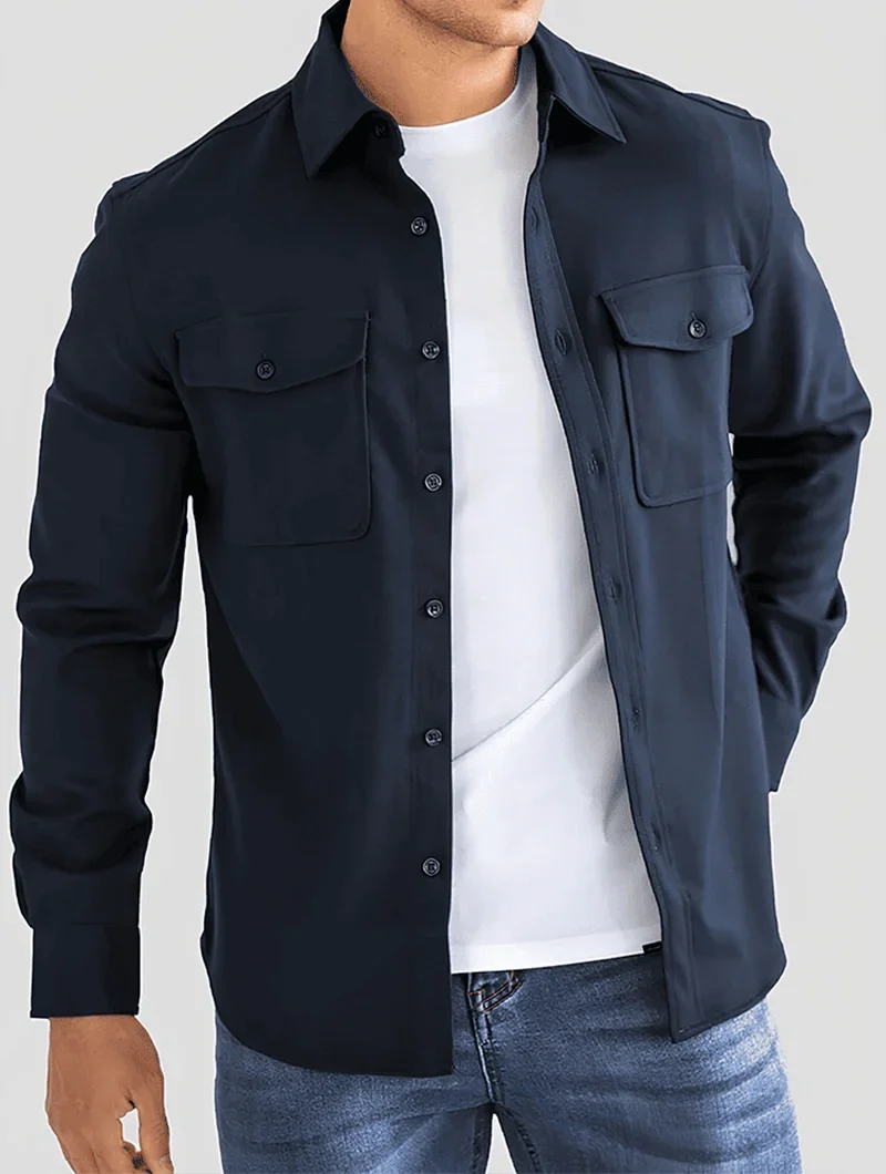 BRIAN™ | Simon Overshirt - Navy Blue