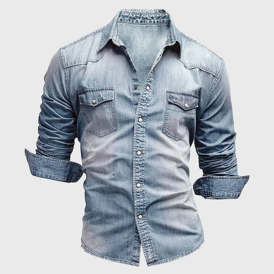 BRAIN™ | Slim-Fit Denim Shirt