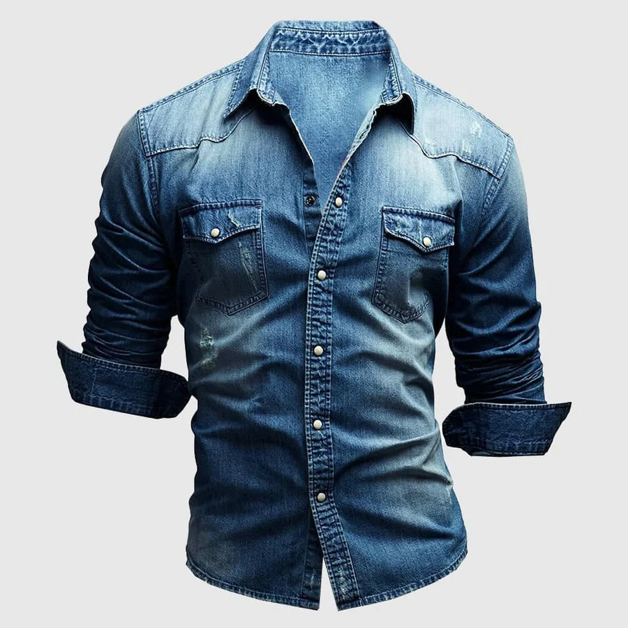 BRAIN™ | Slim-Fit Denim Shirt