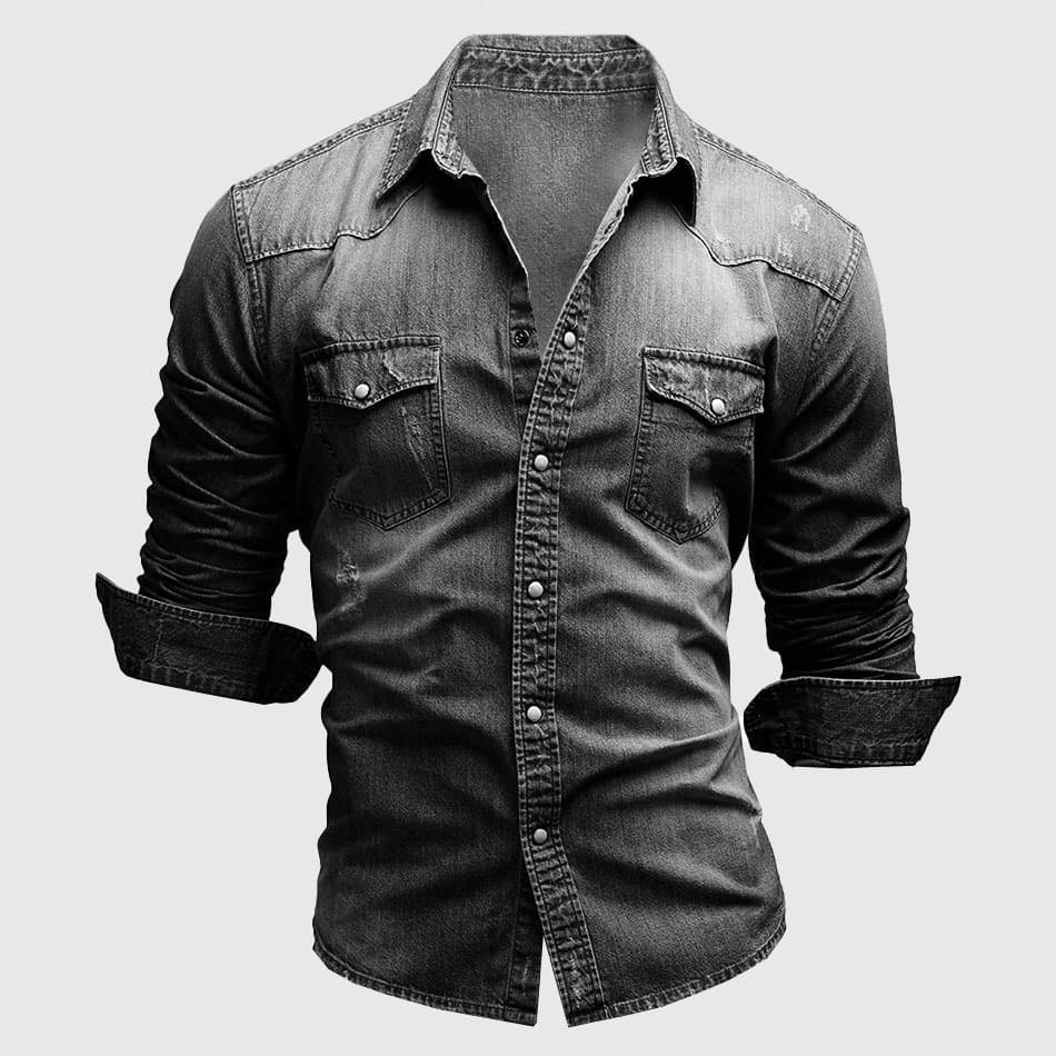 BRAIN™ | Slim-Fit Denim Shirt