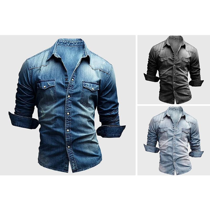 BRAIN™ | Slim-Fit Denim Shirt