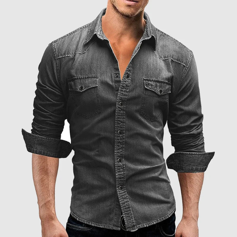 BRAIN™ | Slim-Fit Denim Shirt
