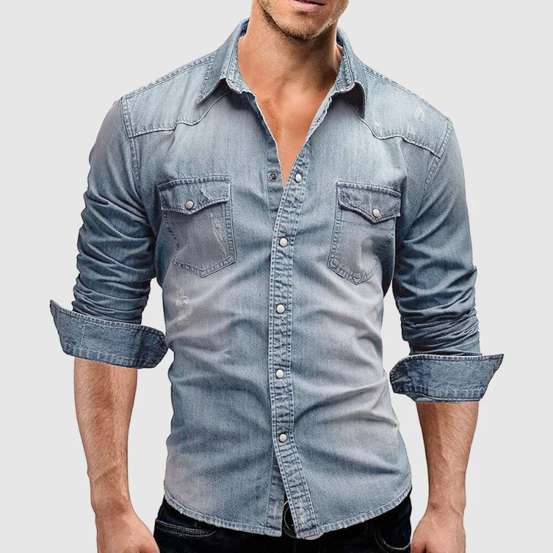 BRAIN™ | Slim-Fit Denim Shirt