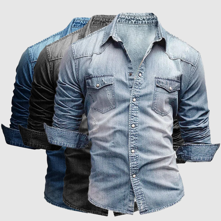 BRAIN™ | Slim-Fit Denim Shirt