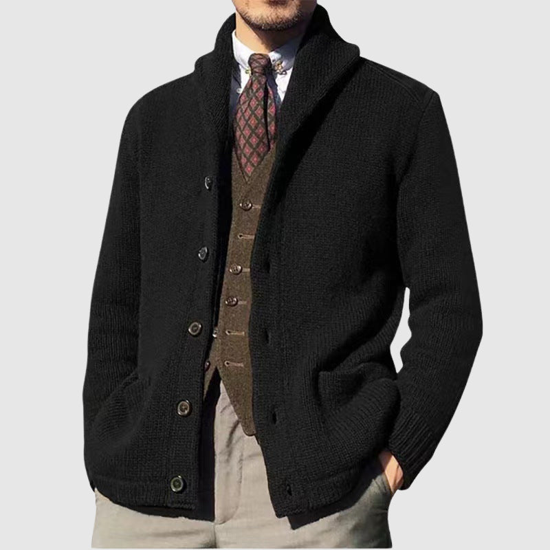BRIAN™ | Men's Lapel Collar Knit Cardigan