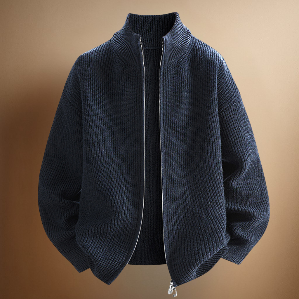 BRIAN™ | Mens Ribbed Zip-Neck