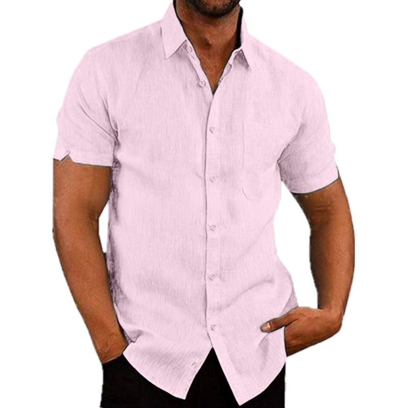 BRAIN™ | Men's Short-Sleeve Linen Shirt