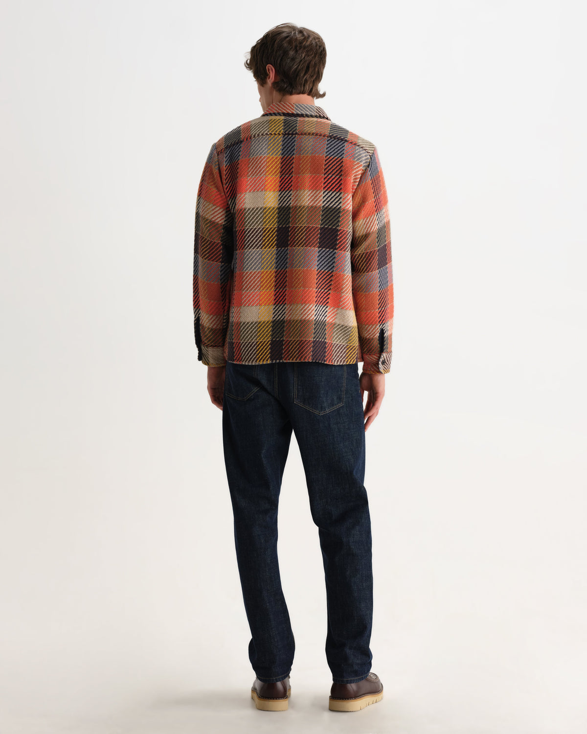 BRIAN™ | Whiting - Orange Pike Check Overshirt