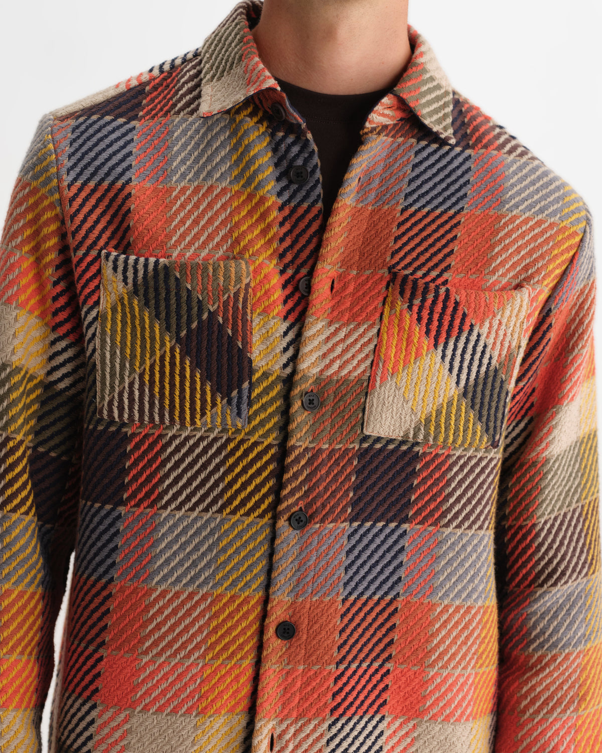 BRIAN™ | Whiting - Orange Pike Check Overshirt