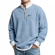 BRIAN™ | Sweater | Waffle-Knit Sweater with Half-Zip