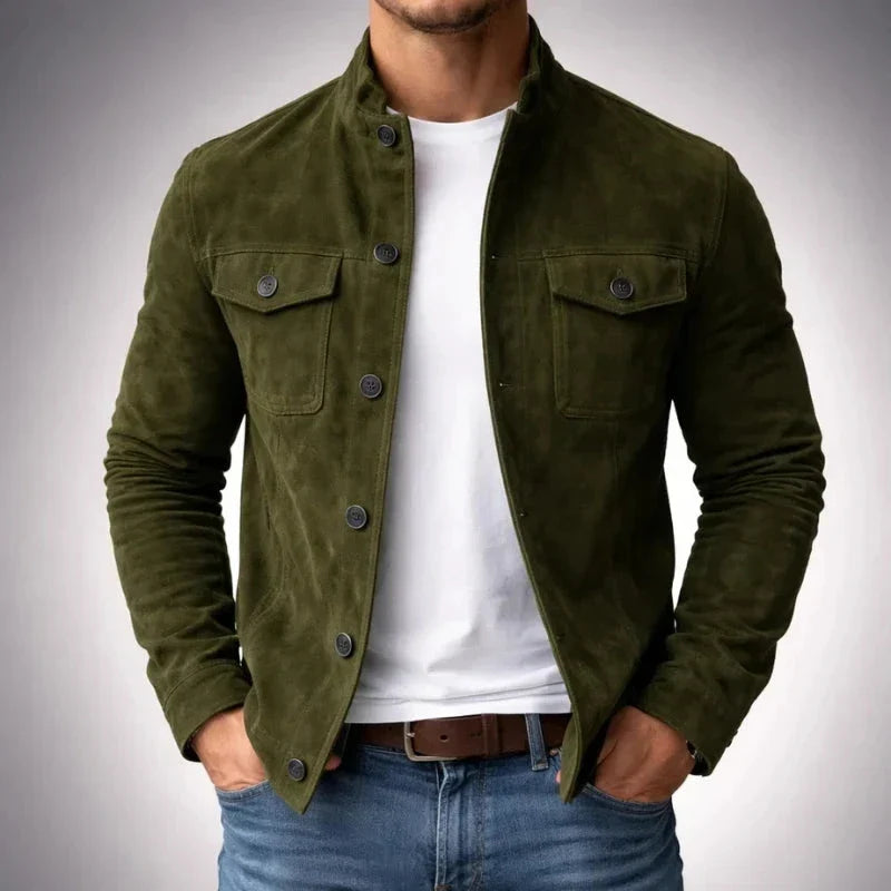 BRIAN™ | Vintage Suede Utility Jacket
