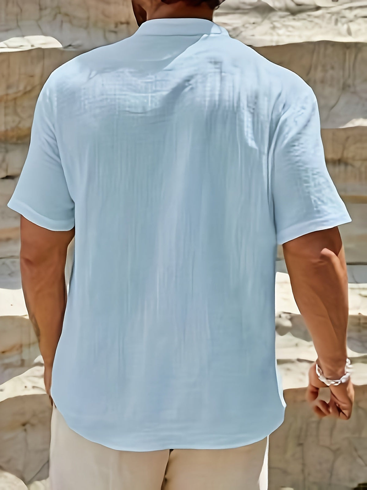 BRIAN™ | Men's Linen V-Neck Shirt