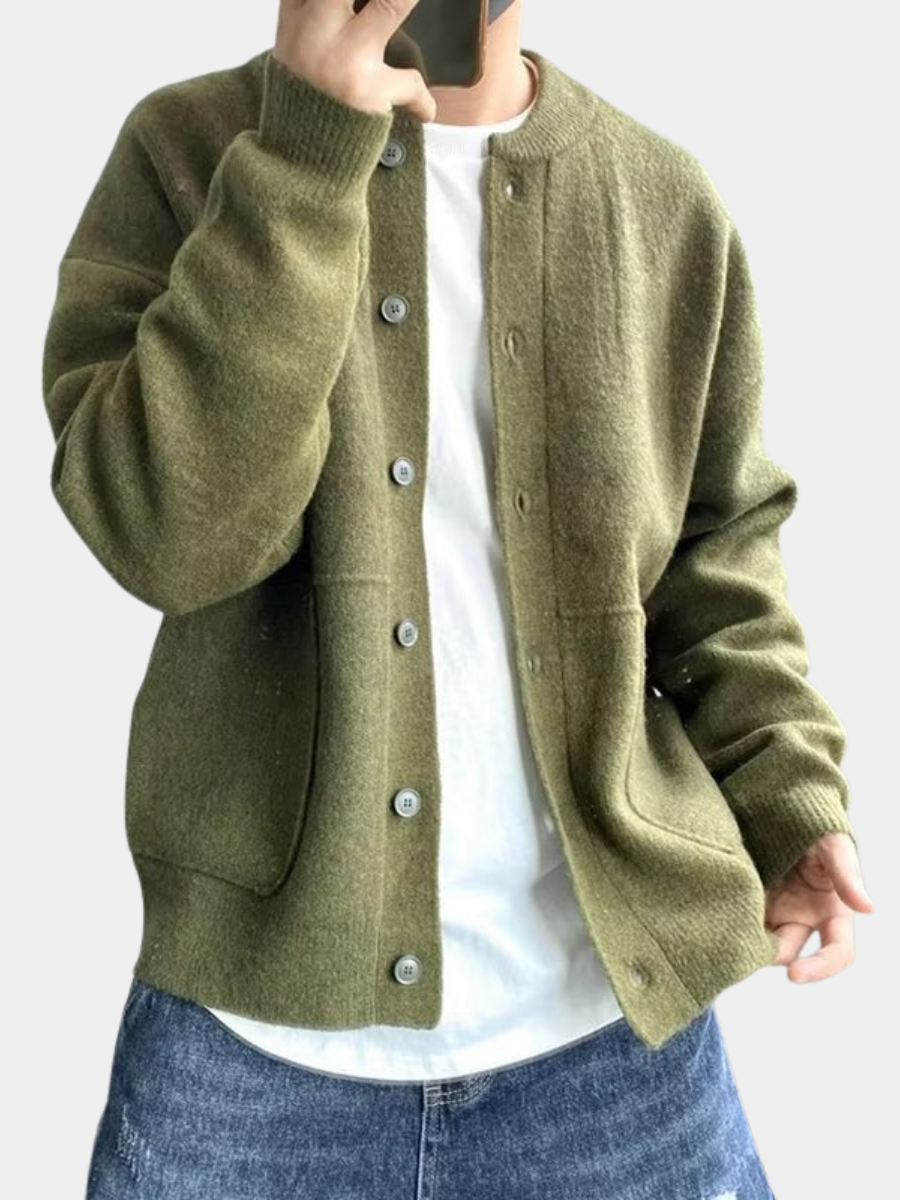 BRAIN™ | Men's Classic Button-Front Cardigan