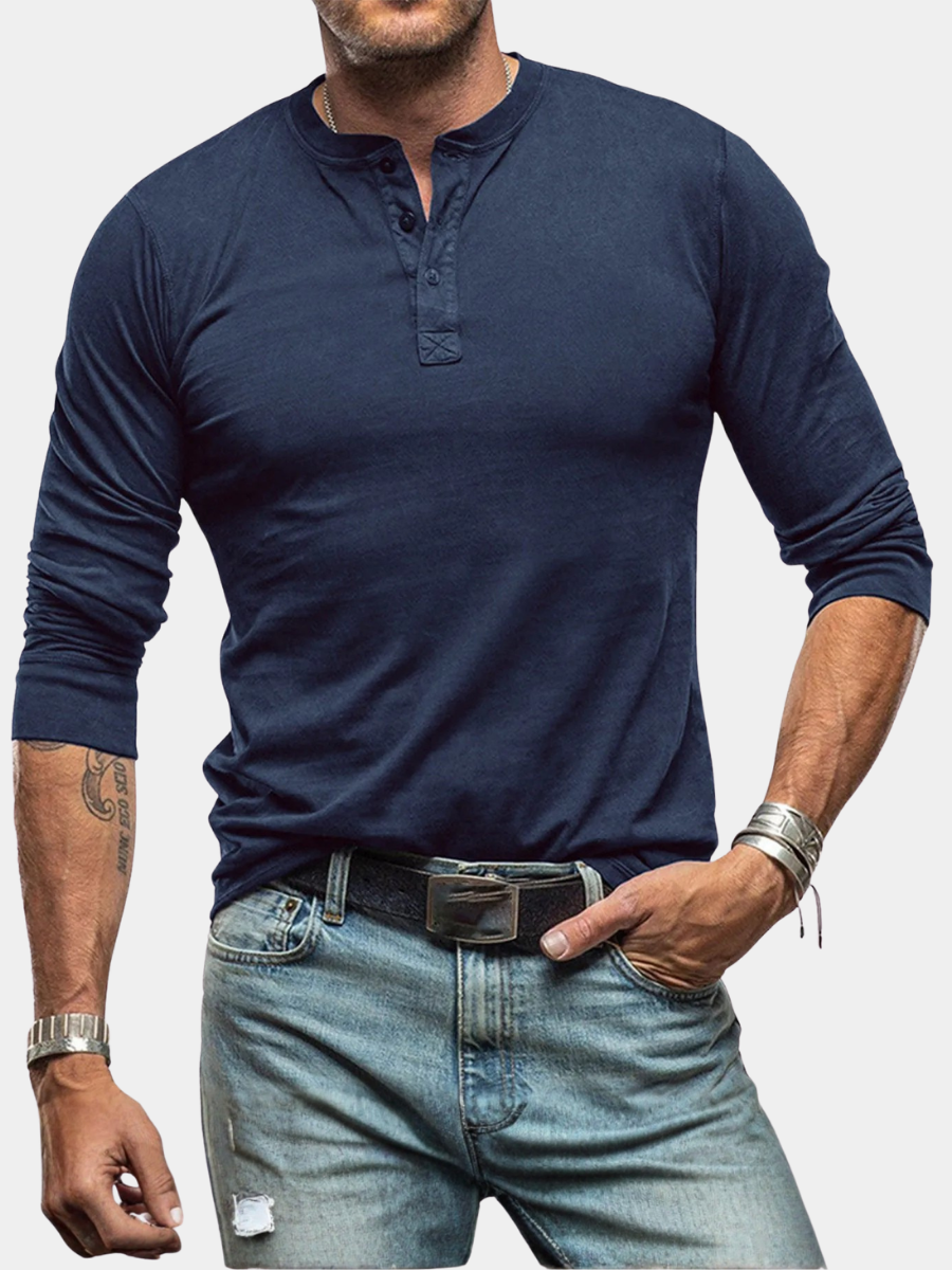 BRIAN™ | Men's Slim-Fit Henley Tee