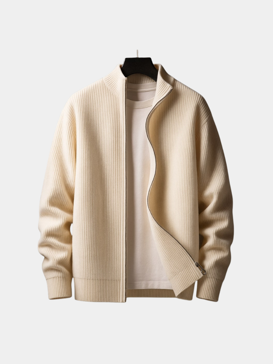 BRIAN™ | Mens Ribbed Zip-Neck