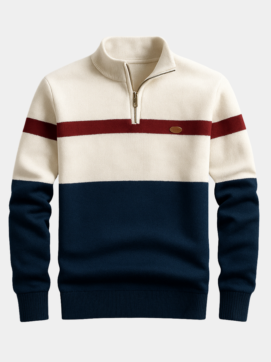 BRAIN™ | MEN'S PULLOVER WITH ZIP COLLAR