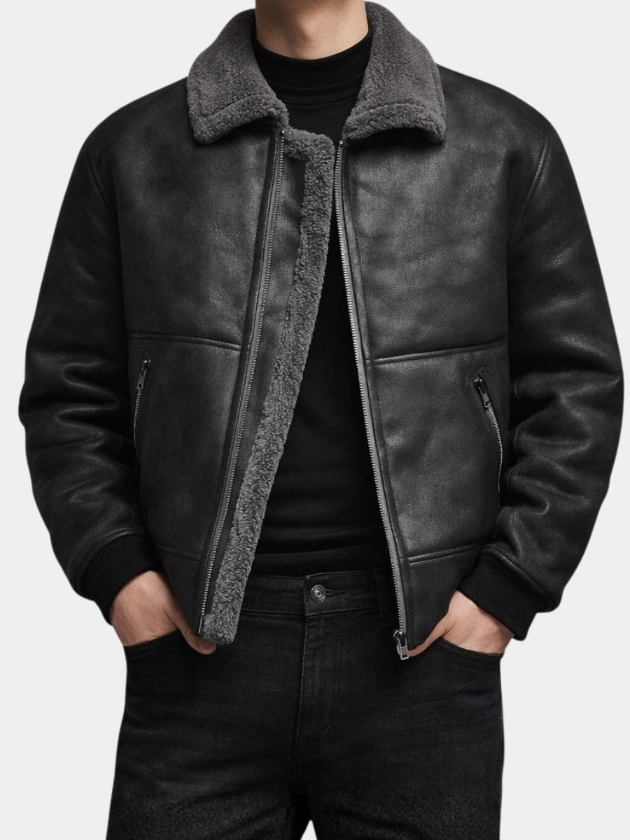 BRIAN™ | Men's Leather Zip Jacket