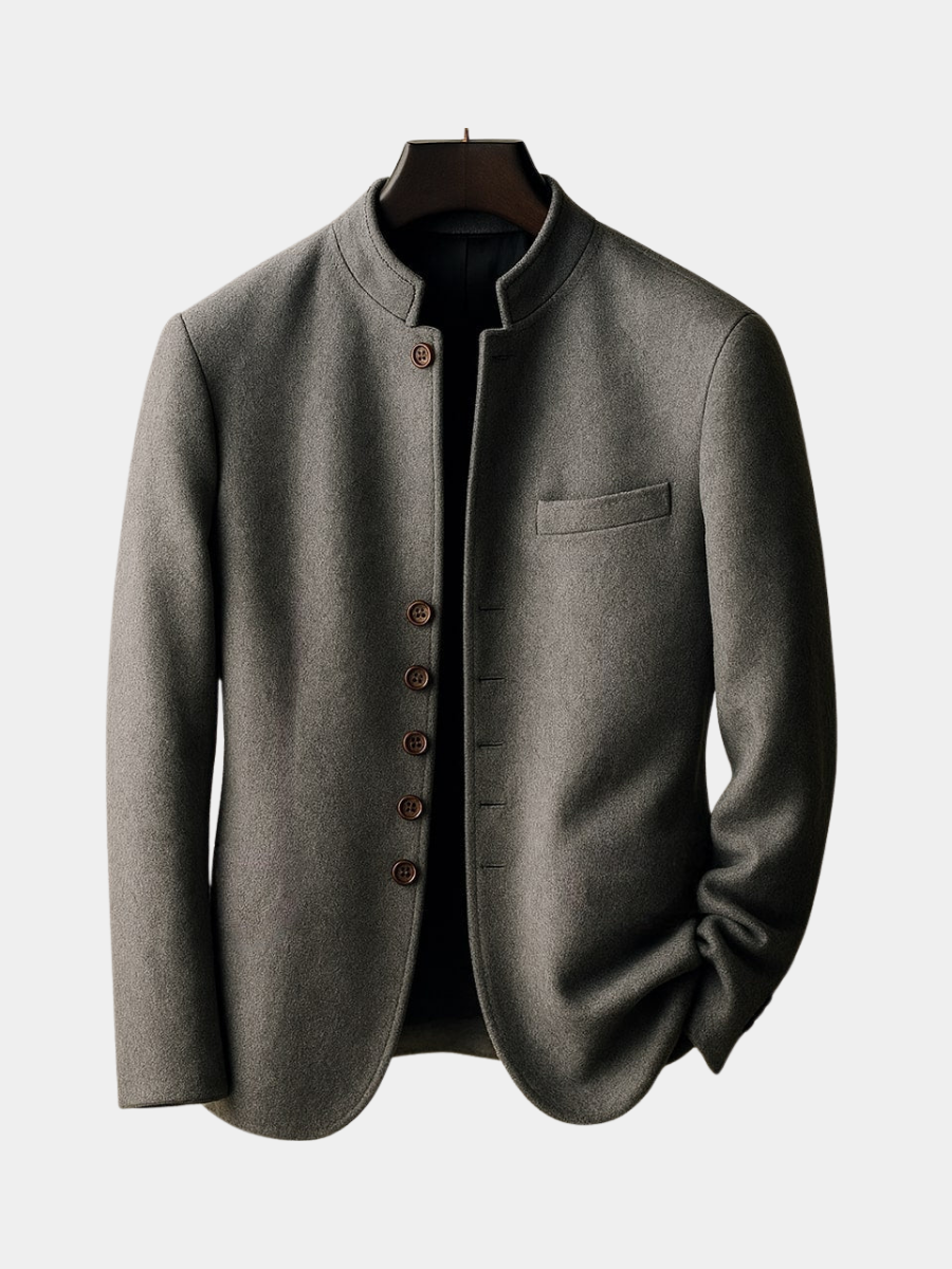 BRIAN | WOOL JACKET WITH STRAIGHT COLLAR