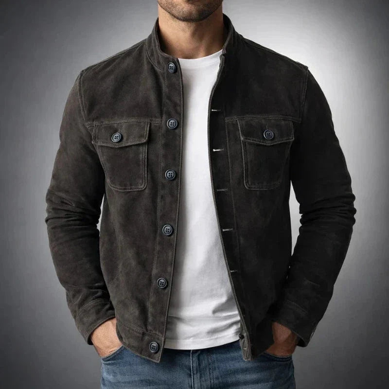 BRIAN™ | Vintage Suede Utility Jacket