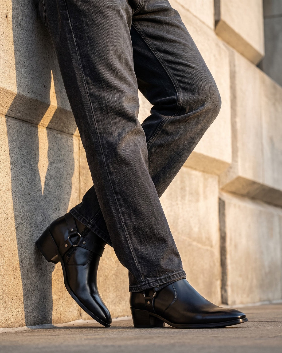 BRIAN™ | Umberto Leather Harness Boot