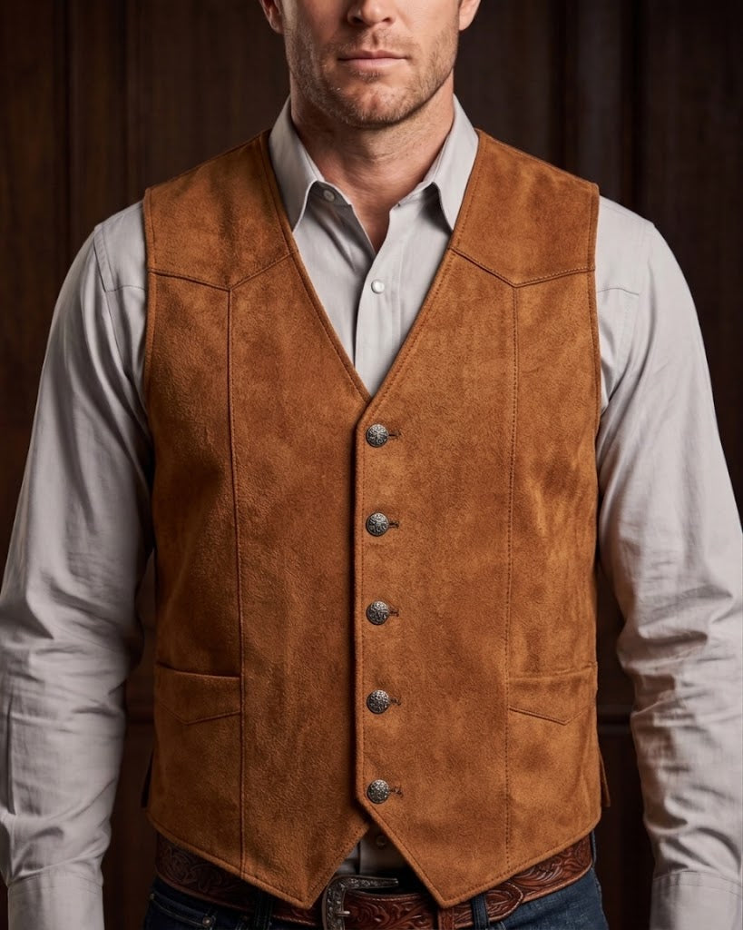 BRIAN™ | Brushed Suede Look Vest