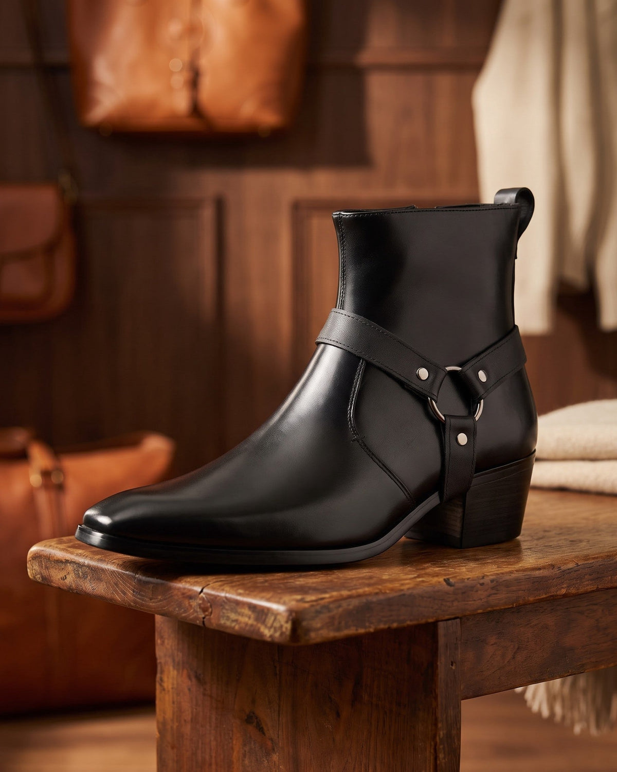 BRIAN™ | Umberto Leather Harness Boot