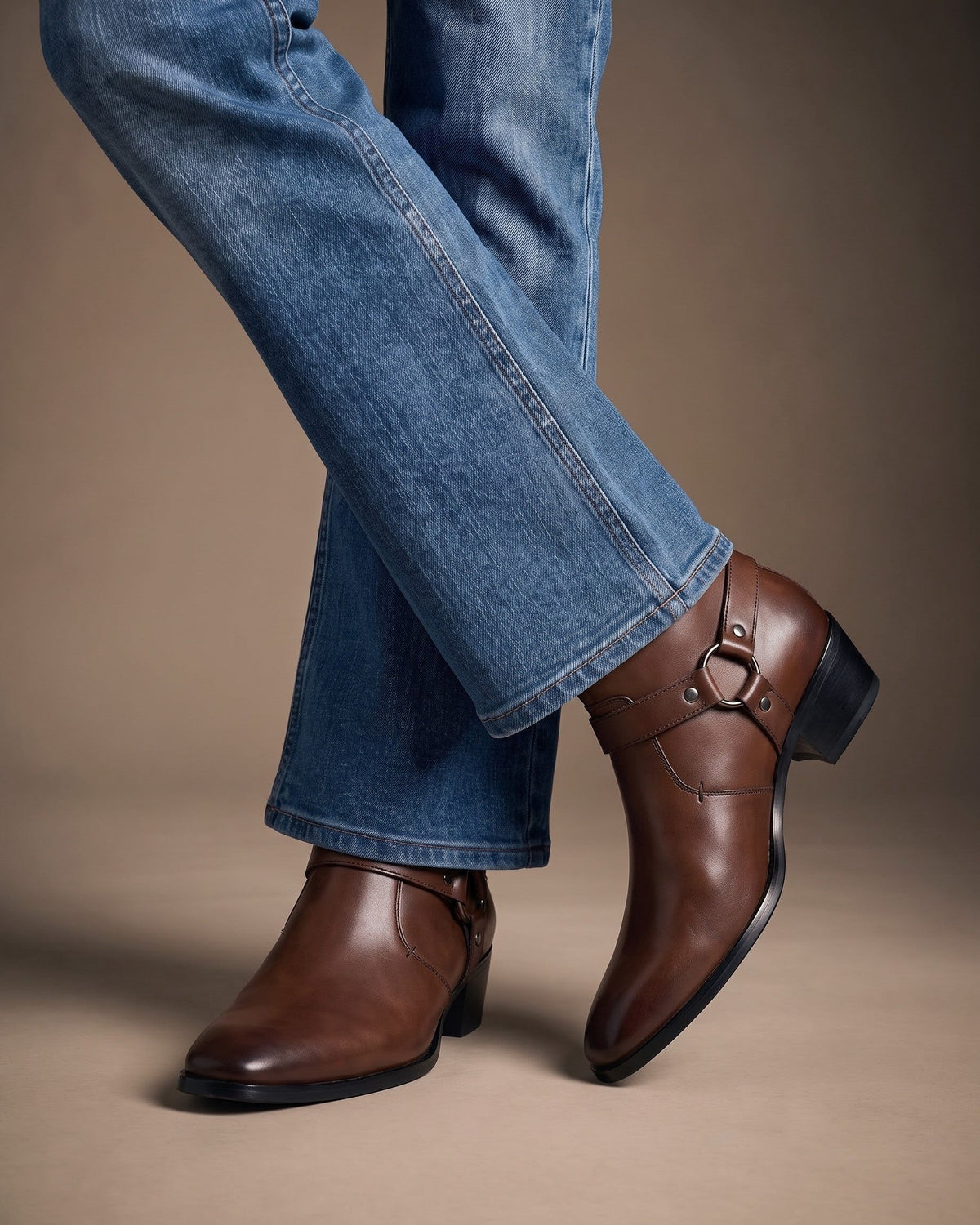 BRIAN™ | Umberto Leather Harness Boot