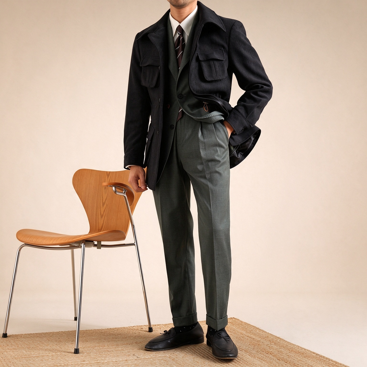 BRIAN™ | Vintage Field Jacket – Tailored Fit & Classic Utility Style