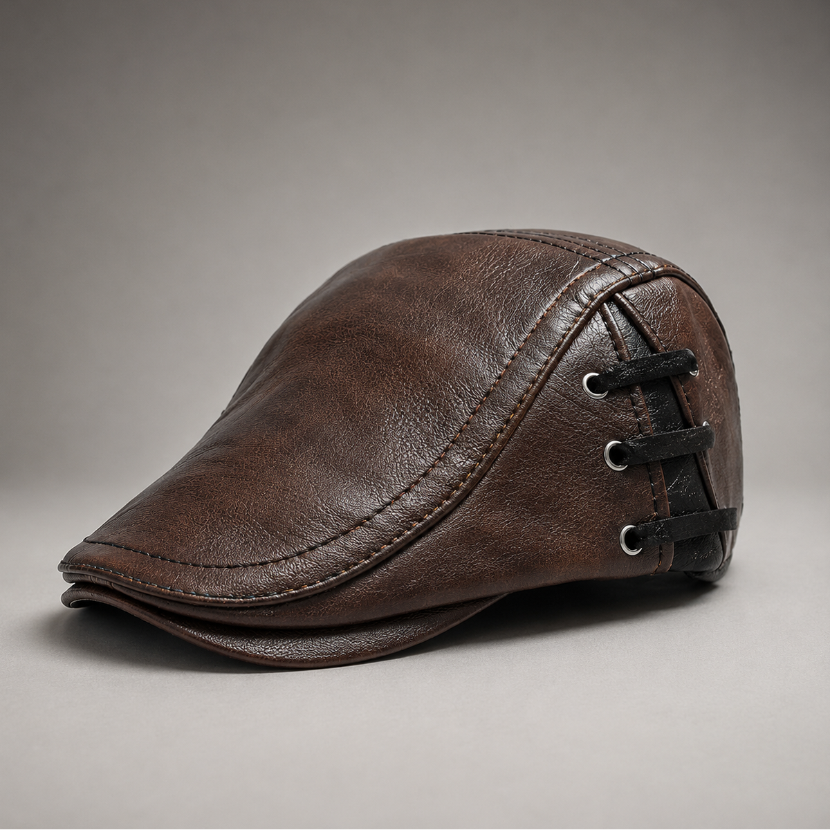BRIAN™ | Corbin Leather Driving Cap