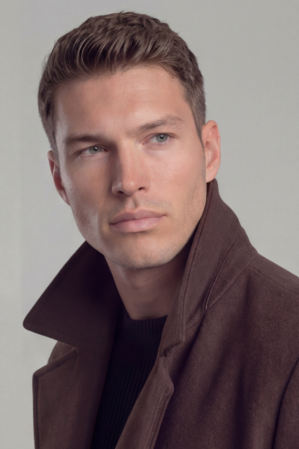 BRIAN™ | Brown Wool Peacoat