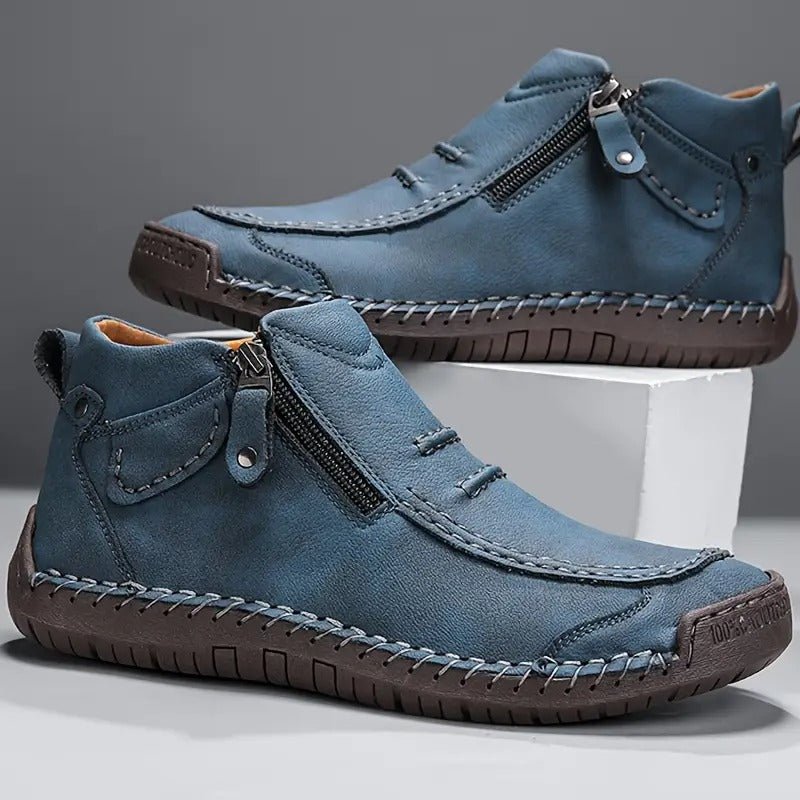 BRIAN™ | Men's Hand-Stitched Zip Ankle Boot