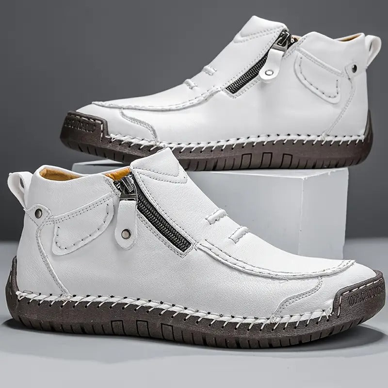 BRIAN™ | Men's Hand-Stitched Zip Ankle Boot