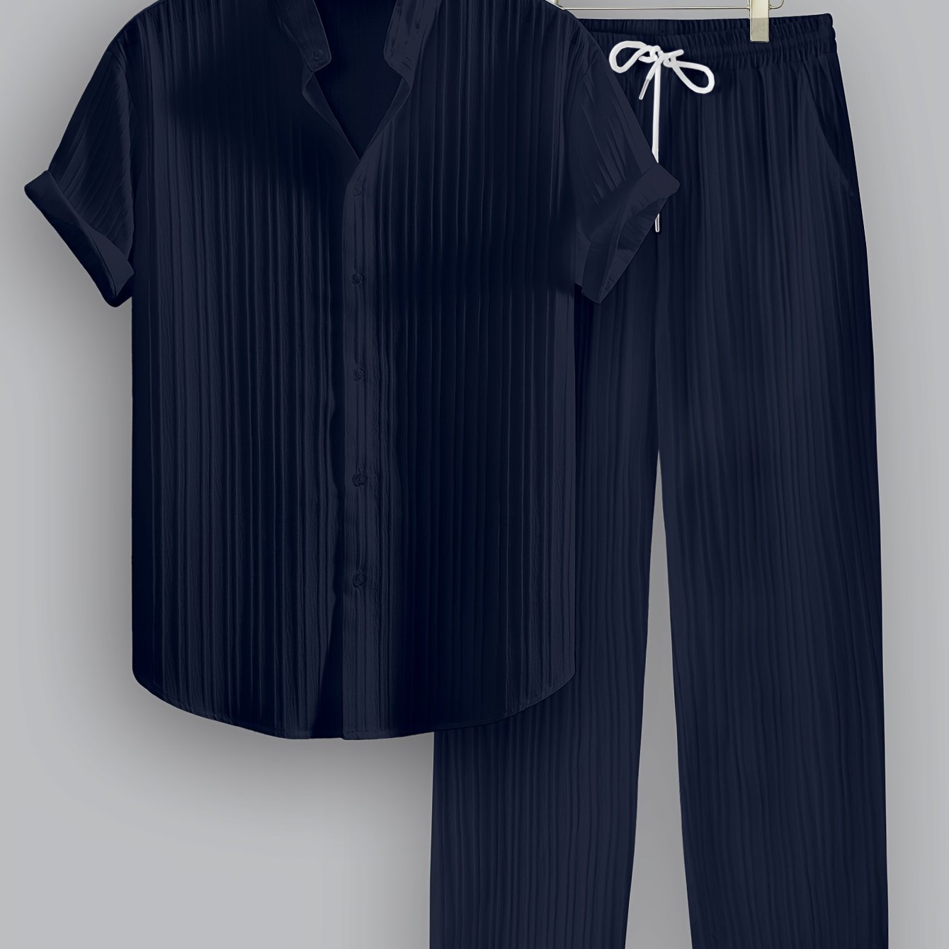 BRAIN™ | Men's Ribbed Fabric Co-Ord Set
