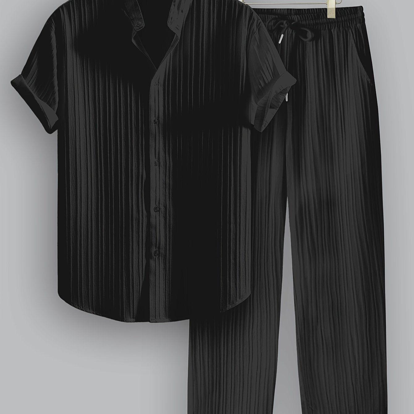 BRAIN™ | Men's Ribbed Fabric Co-Ord Set