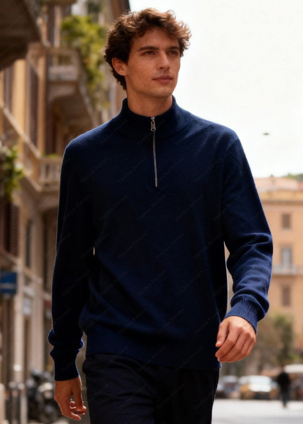 BRIAN™ | Half-Zip Sweater – Viscose Modal Pullover with High Collar CT-007