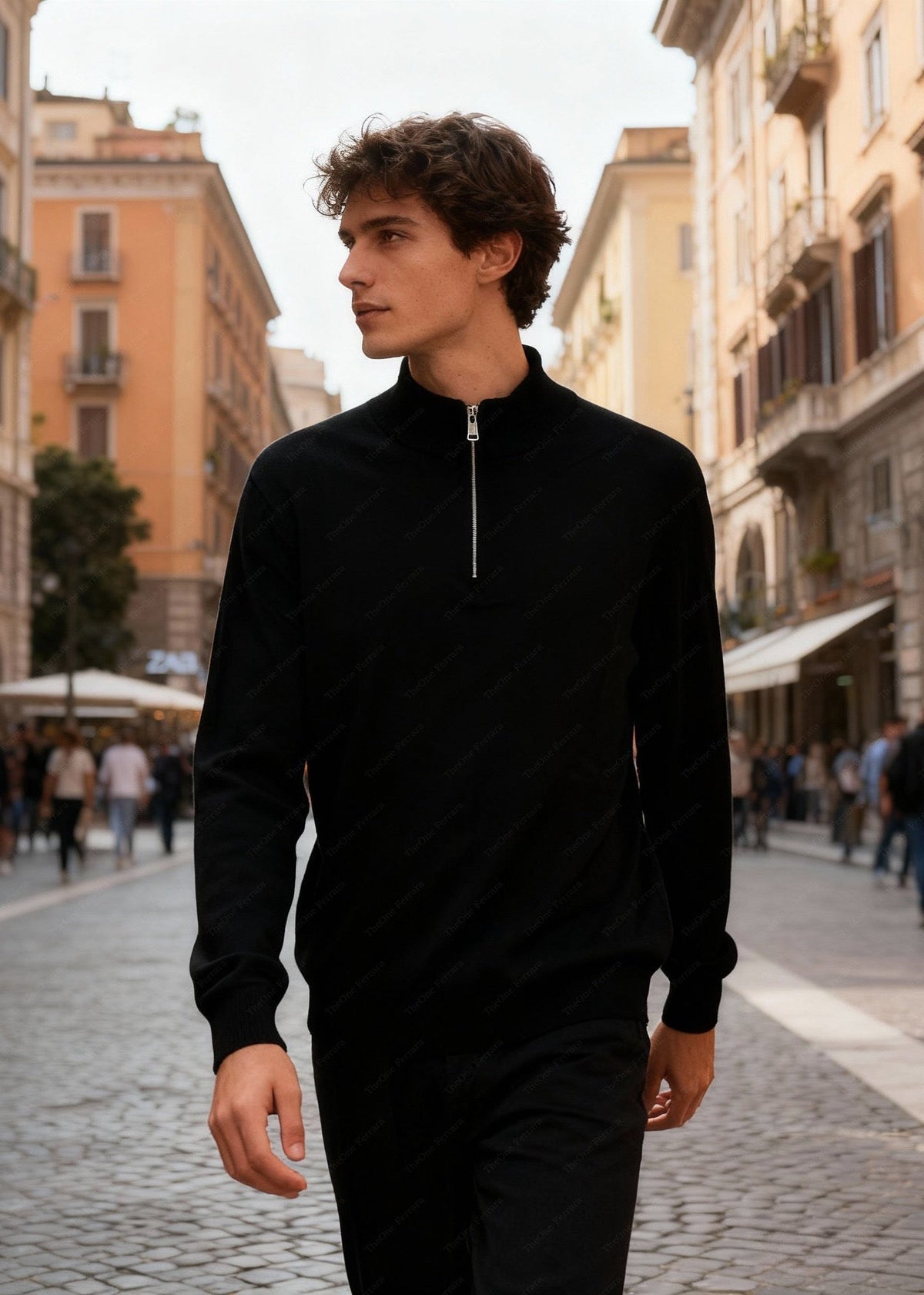 BRIAN™ | Half-Zip Sweater – Viscose Modal Pullover with High Collar CT-007